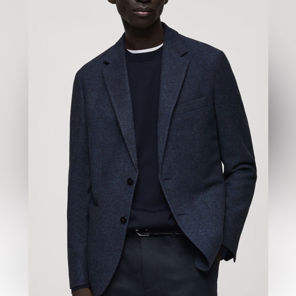 *NWT* Mango Slim Fit Wool Blend Blazer